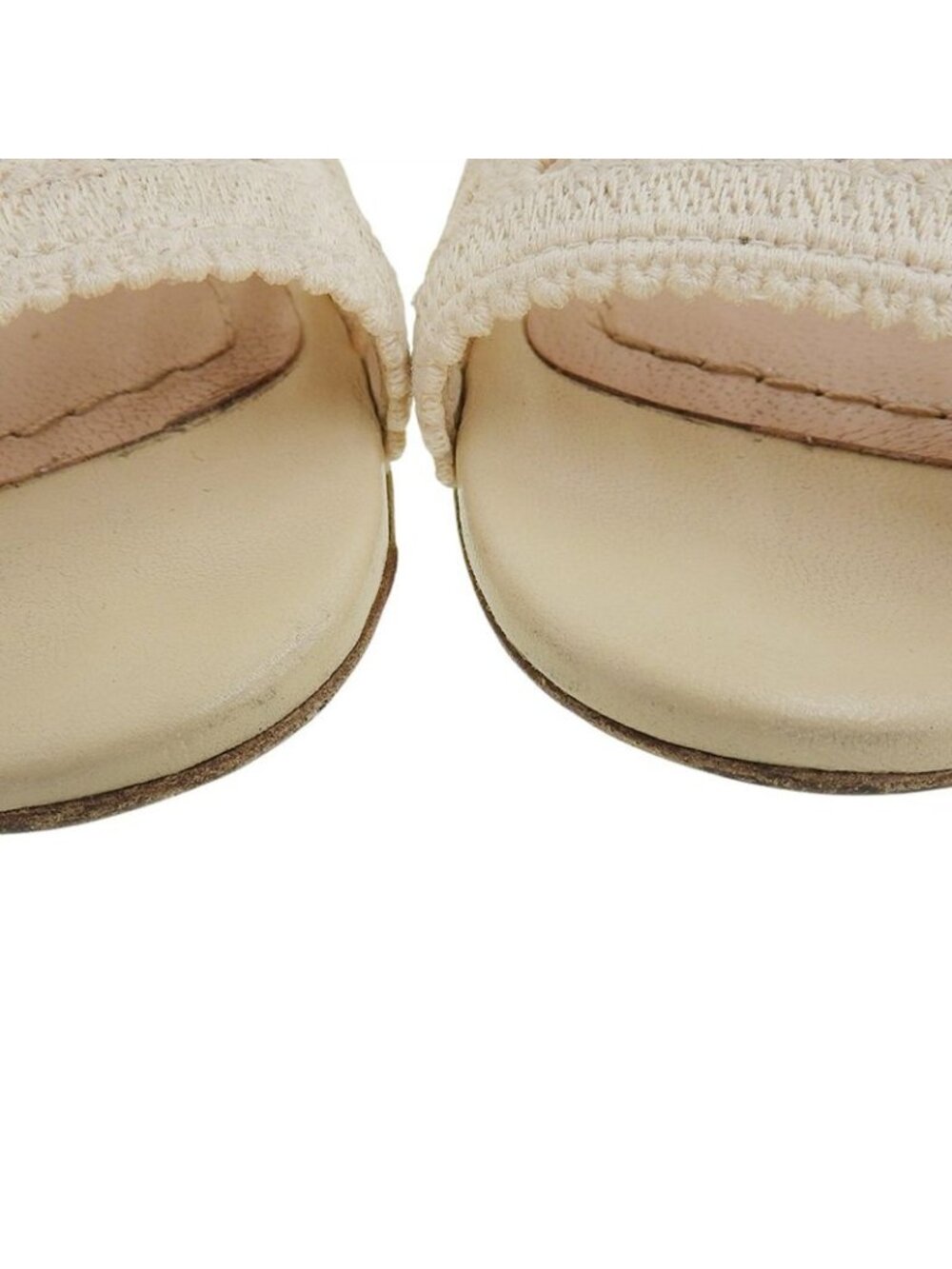 Dior Embroidered Ring Back Strap Sandals Beige - Picture 4 of 7